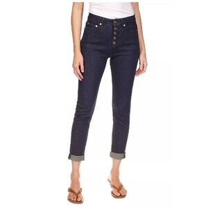 Michael Kors High Rise Button Fly Dark‎ Wash Denim Jeans Size 6P